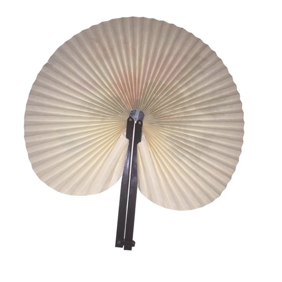 Vintage Shanghai Chinese Folding Paper Hand Fan with Flowers and Butterflies - Picture 2 of 7